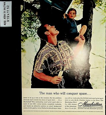 #ad 1961 Manhattan Man Will Conquer Space Clothing Vintage Print Ad 7834