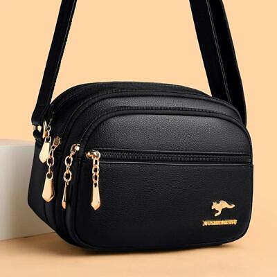#ad High Quality Soft Leather Purse Fashion Women Shoulder Messenger Bag Multi pocke