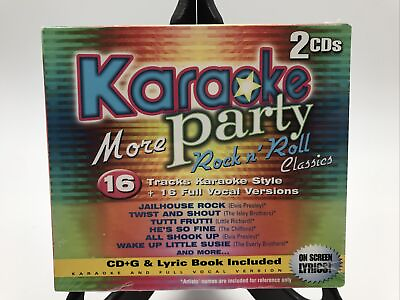 #ad KARAOKE PARTY More Rock N Roll Classics 2 CD Box Set Karaoke New Sealed