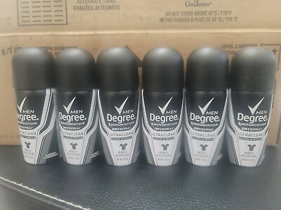 DEGREE Men Ultraclear Black White Antiperspirant Dry Spray 1oz Travel Size 6pk