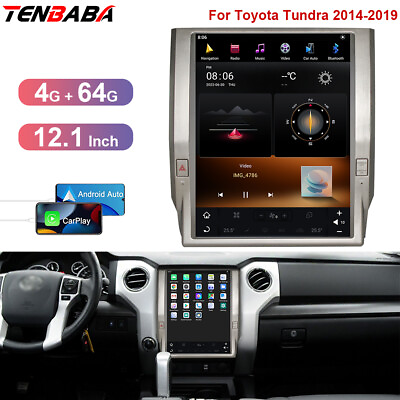 #ad Car GPS 12.1#x27;#x27; Head Dash Touch Screen Carplay 4G64G For Toyota Tundra 2014 2019