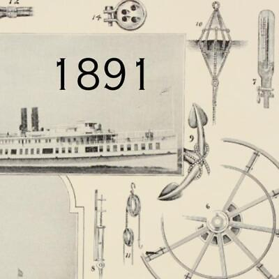 #ad 1891 STEAMBOAT SHIPS NAUTICAL YACHT AMERICA LINE STEAMER VICTORIAN ERA PRINT