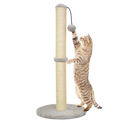 #ad 29quot; Tall Cat Scratching Post Cat Post Scratcher with Sisal Rope and Base Cov...