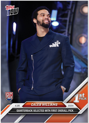 #ad 2024 Topps Now 1st Overall Pick #D 1 Caleb Williams RC Rookie PRESALE