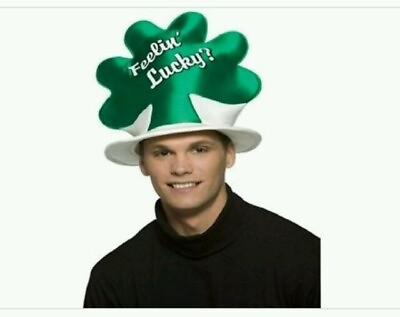 #ad Rasta Imposta Feeling Lucky Shamrock Hat Green One Size NEW