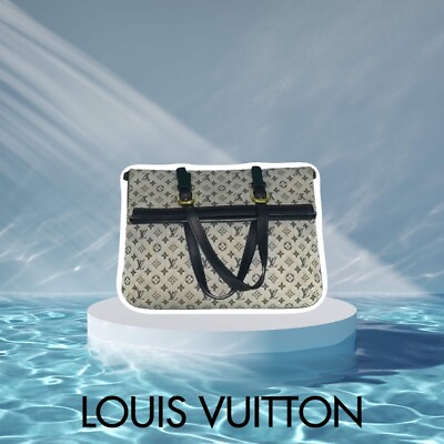 #ad Louis Vuitton Francoise Handbag Mini Lin Blue crossbody with dust bag