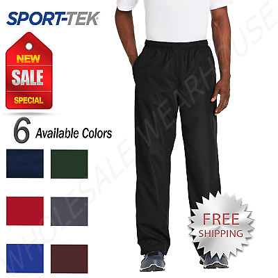 #ad Sport Tek Mens Athletic Water Wind Resistant Track Pants With Pockets M PST74
