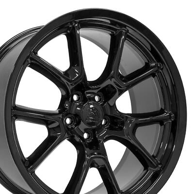 #ad 20 inch Staggered Gloss Black 10369 Rims SET Fit Dodge Challenger Wheels