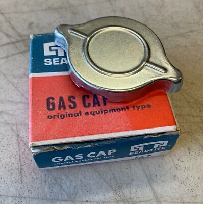 #ad Vintage 1pc Seal Tote Stainless Steel Gas Cap #162 Fast Shipping