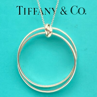 #ad Tiffany amp; Co. Melody Large Circle Necklace 28quot; Paloma Picasso silver 10.9g