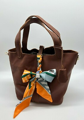 #ad Women#x27;s fashion Korean designers handbags shoulder leather bucket bag brown  
