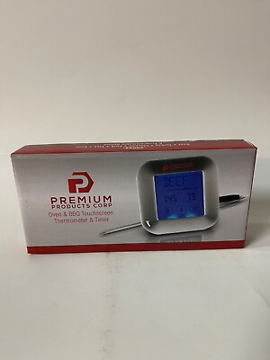 #ad Premium Products Corp Touchscreen Thermometer and Timer for Oven BBQ
