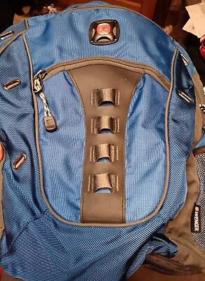 #ad Wenger Swiss Gear 16” Laptop Tablet Backpack Black Blue Swiss Army Hiking