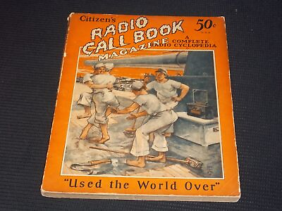 #ad 1927 SEPTEMBER RADIO CALL BOOK MAGAZINE NICE NAVY FRONT COVER E 6292