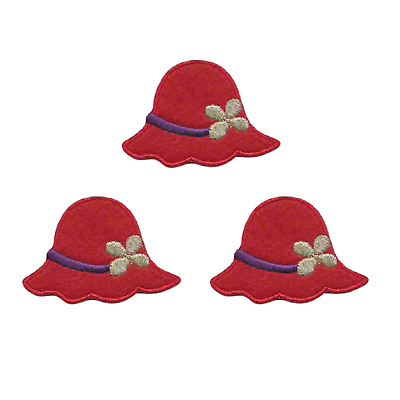 #ad Red Hat Patches 3 Pack Red Hat Lady Embroidered Iron On Patch Applique