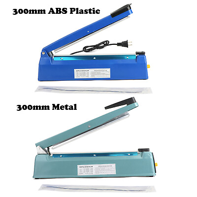 #ad 12quot; Hand Impulse Heat Sealer Plastic Bag Film Sealing Machine Metal ABS UE
