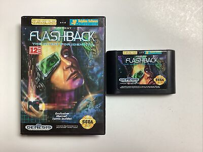#ad Flashback: The Quest for Identity Sega Genesis Case and Game no Manual TESTED