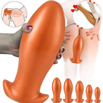 #ad Huge Anal Plug Buttplug Liquid Silicone Sex Toys for Women Men Gay 5 Sizes US