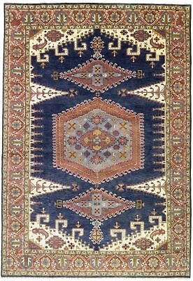 #ad Navy Tribal Geometric Design Large 10X14 Indo Viss Oriental Rug Farmhouse Carpet