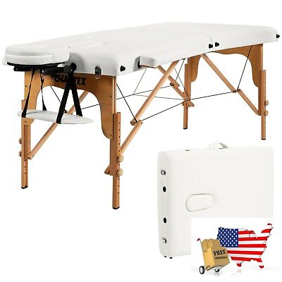 #ad Massage Table Portable Adjustable Facial Spa Bed Tattoo With Carry Case Sturdy