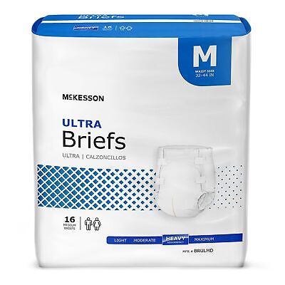 #ad 96 McKesson Ultra Heavy Absorbency Adult Disposable Brief Diapers M Tab Closure