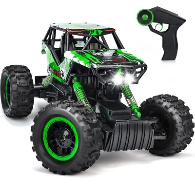 #ad 112 Scale Large Remote Control Car Monster Trucks for Boys with Head Lights 4...