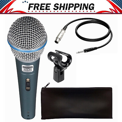 #ad New Beta 58A Dynamic Professional Vocal Microphone Cardioid Mic with Cable