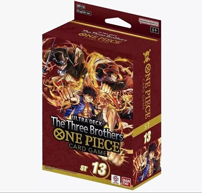 #ad One Piece TCG English Three Brothers Starter Deck ST 13 New Sealed In Hand