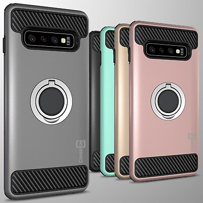 #ad For Samsung Galaxy S10 Hybrid Armor Protective Phone Case w Grip Ring Stand