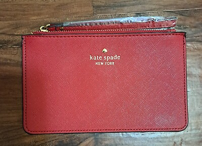 #ad Kate Spade New York Wristlet Wallet NWT $88 Red