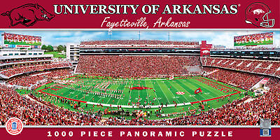 #ad MasterPieces Arkansas Razorbacks NCAA 1000 Piece Panoramic Jigsaw Puzzle