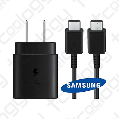#ad Original Samsung Galaxy S24 Series 25W Super Fast Wall Charger amp; USB C Cable