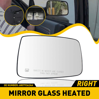 #ad Exterior Glass Passenger Power Mirror Heated for Dodge Side Ram 1500 3500 2500