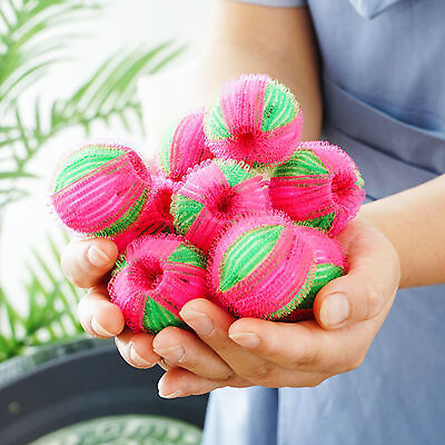 #ad 2pcs Clothes Laundry Balls Reusable Remove Hair Round Clothes Laundry Balls