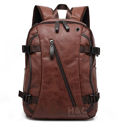 #ad Men PU Leather Backpack School Bag Travel Satchel Book Bag Rucksack Vintage hot！