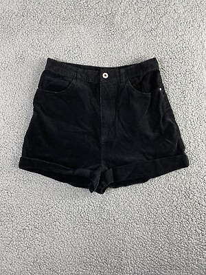 #ad Cotton:On Shorts Women’s Black Corduroy Cotton Stretch Cuffed Sz 6