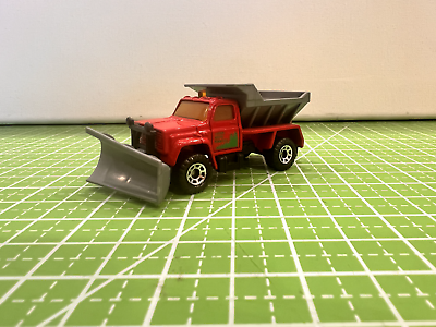 #ad Matchbox #45 Maintenance Truck Aspen Snow Removal Red W Gray Bed MINT