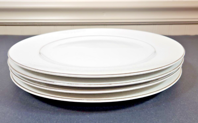 #ad VTG Crown Victoria Dinner Plates Lovelace China Pattern Set of 4 Plates