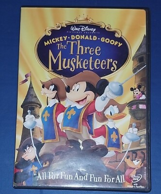 #ad Disney The Three Musketeers DVD 2004 Goofy Donald amp; Mickey