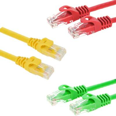 #ad Cat6 Ethernet Internet LAN Network Cable Modem Router Green Red Yellow Lot