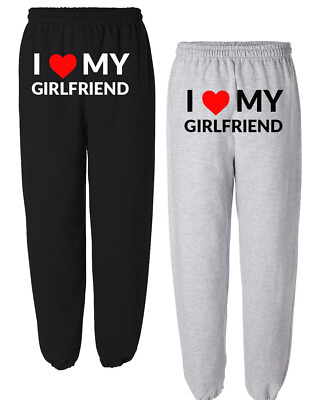 #ad I Love My Girlfriend Sweatpants I Heart My Girl friend Sweatpants Gift