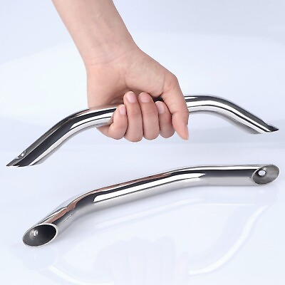 #ad 2X Oval Handrail Grab Handle Stainless Steel 10quot; Boat Handrail for Marine Yacht