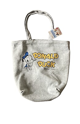 #ad donald duck Disney TOTE BAG NEW Japanese Bolsa Sweat Style Japan Grey Gray