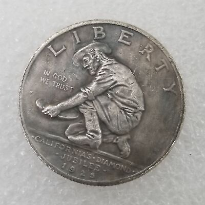 #ad 1925 CALIFORNIA#x27;S DIAMOND JUBILEE Half Dollar Hobo Nickel Coin Collectible R1