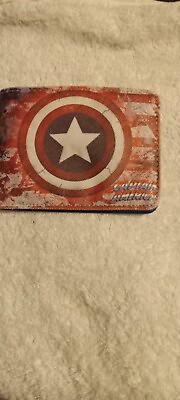 #ad captain america men#x27;s wallet marvel superhero avenger usa red white blue