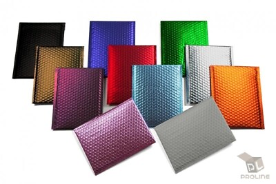 Any Size Color MATTE METALLIC Poly Bubble Mailers Mailing Padded Envelopes $10.40