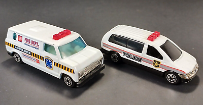 #ad Diecast Emergency Vehicles Fire Department Ambulance and Police SUV Unbranded