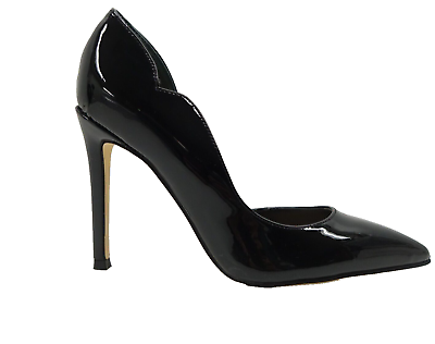 #ad Guess Womens Heel Leather Stiletto Black Heeled Slip On Pumps US 6 M EU 36