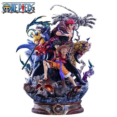 #ad One Piece Three Captain Anime Figure Kid Law Luffy Action Pvc Model