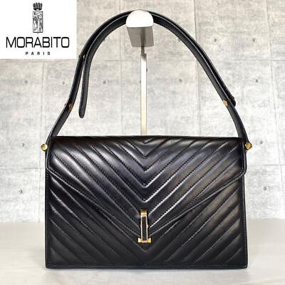 #ad Authentic MORABITO Quilted Back Hand Bag Shoulder Bag Leather Women from japan